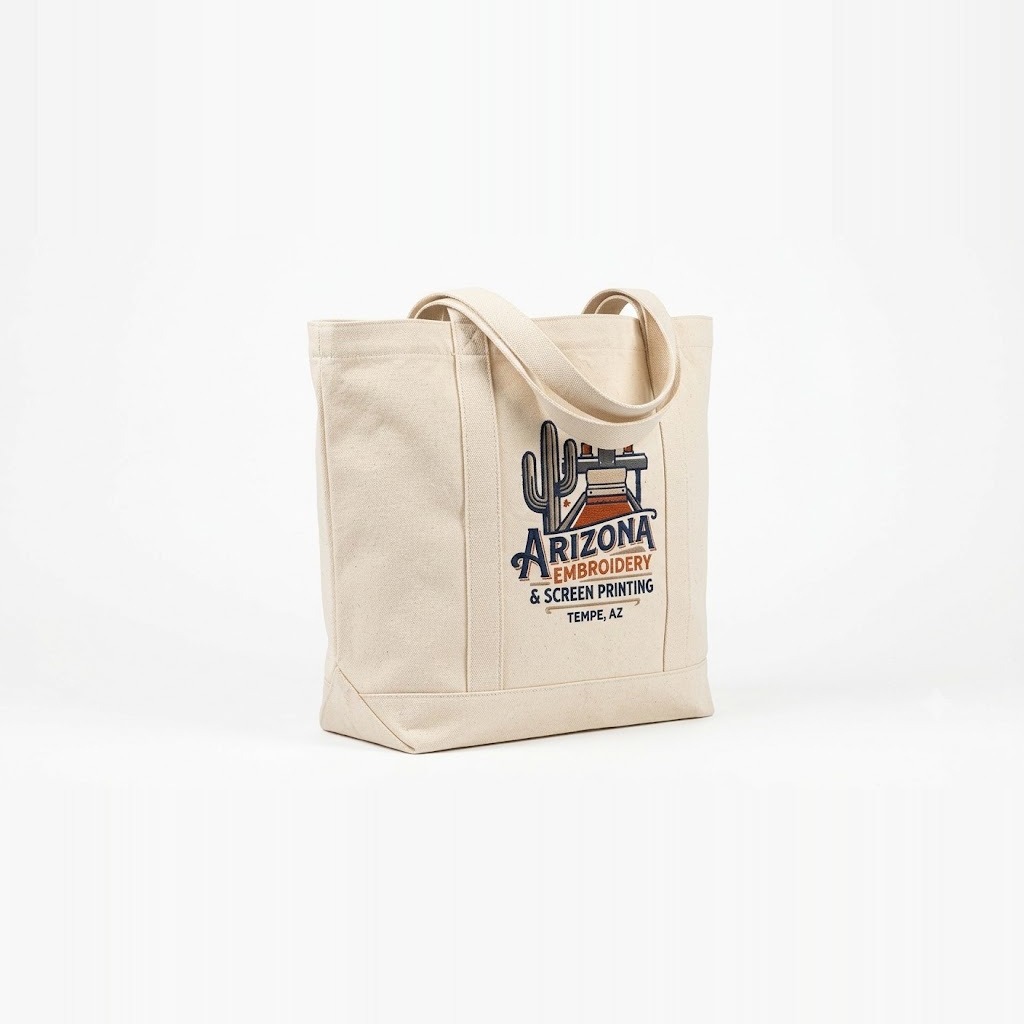 Embroidered Canvas Tote Bag