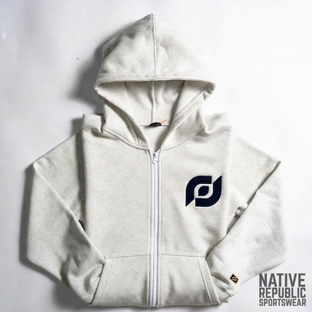 Embroidered Full-Zip Hoodie